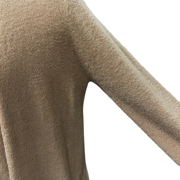 Barefoot Dreams Women’s Cardigan Sz M Tan Open Front Long Sleeve Cozy Chic Lite - Picture 7 of 11